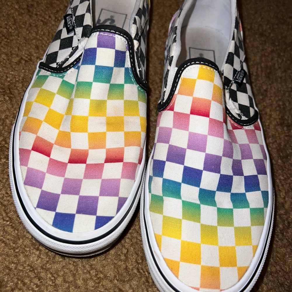 Vans Kids Multicolor Checkered Slip-On Sneakers